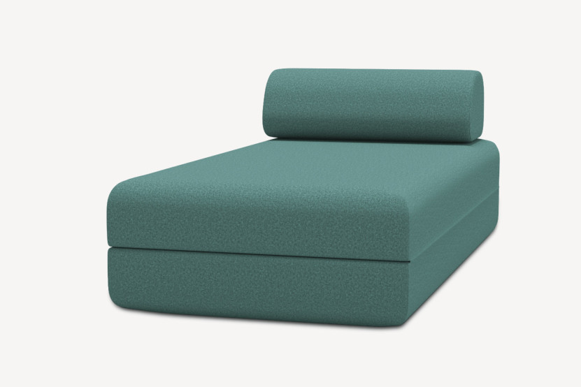 Méridienne convertible et modulable - Tissu lisse Vert
