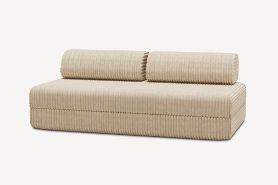 Canapé 3 places convertible et modulable - Velours côtelé XL Beige
