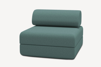 Fauteuil convertible et modulable - Tissu lisse Vert