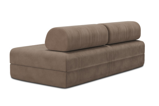 Canapé 3 places convertible et modulable - Velours côtelé Taupe