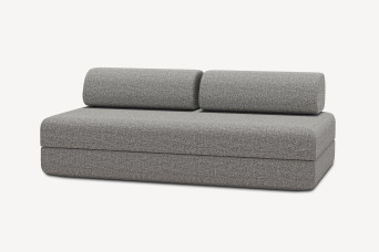 Canapé 3 places convertible et modulable - Tissu tweed Gris