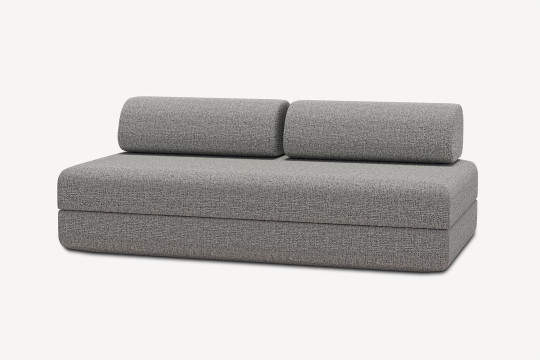 Canapé 3 places convertible et modulable - Tissu tweed Gris