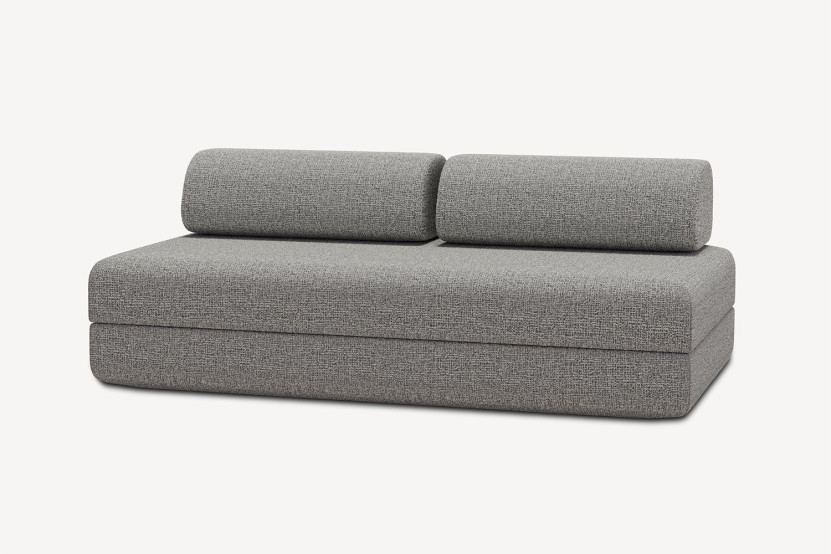 Canapé 3 places convertible et modulable - Tissu tweed Gris