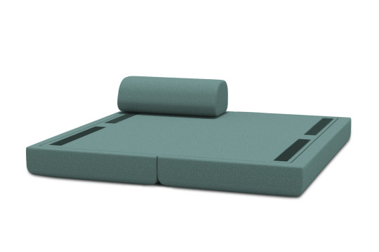 Méridienne convertible et modulable - Tissu lisse Vert