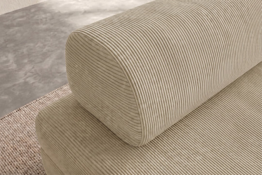 Fauteuil convertible et modulable - Velours côtelé Beige