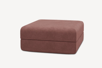 Pouf convertible et modulable - Velours côtelé Rose