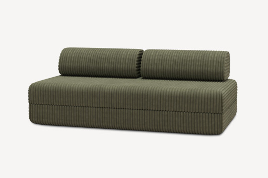 Canapé 3 places convertible et modulable - Velours côtelé XL Vert