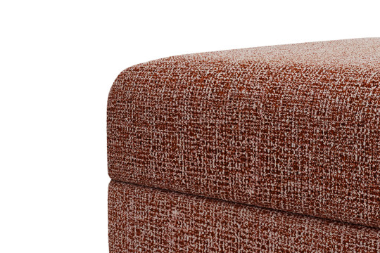 Pouf convertible et modulable - Tissu tweed Rouge