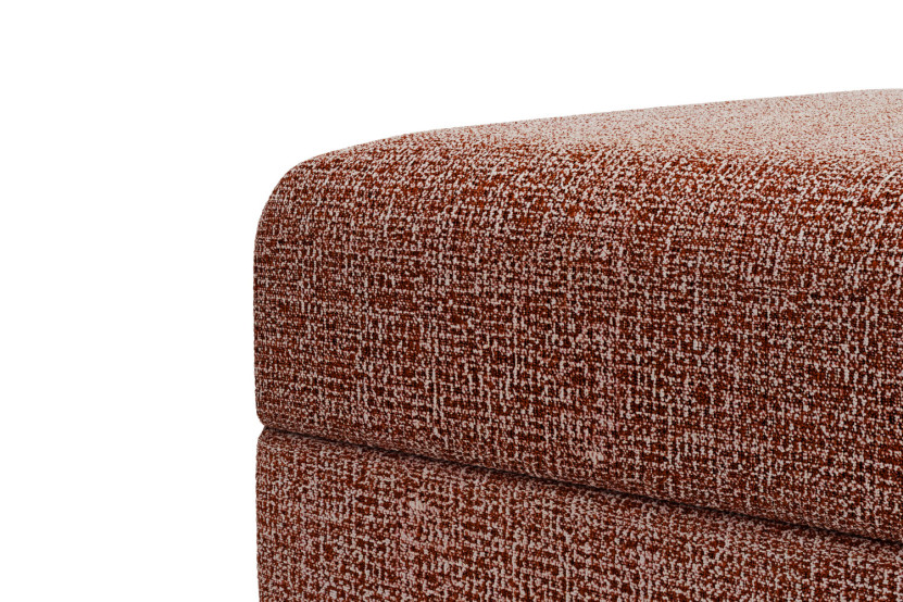 Pouf convertible et modulable - Tissu tweed Rouge