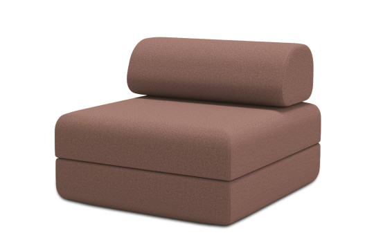 Fauteuil convertible et modulable - Tissu lisse Terracotta