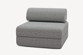 Fauteuil convertible et modulable - Tissu tweed Gris