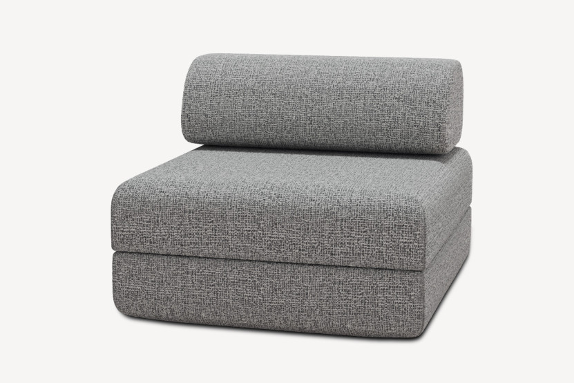 Fauteuil convertible et modulable - Tissu tweed Gris