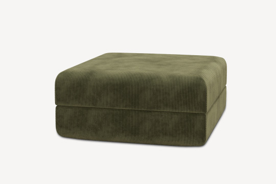 Pouf convertible et modulable - Velours côtelé Vert
