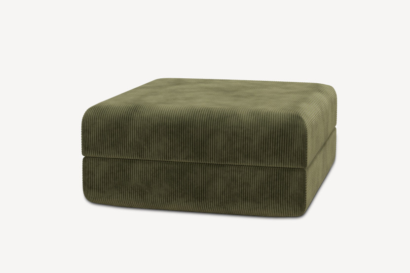 Pouf convertible et modulable - Velours côtelé Vert