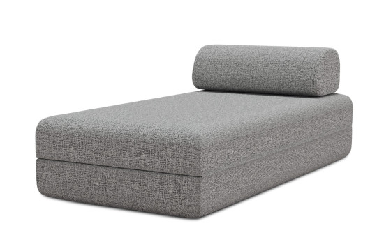 Méridienne convertible et modulable - Tissu tweed Gris