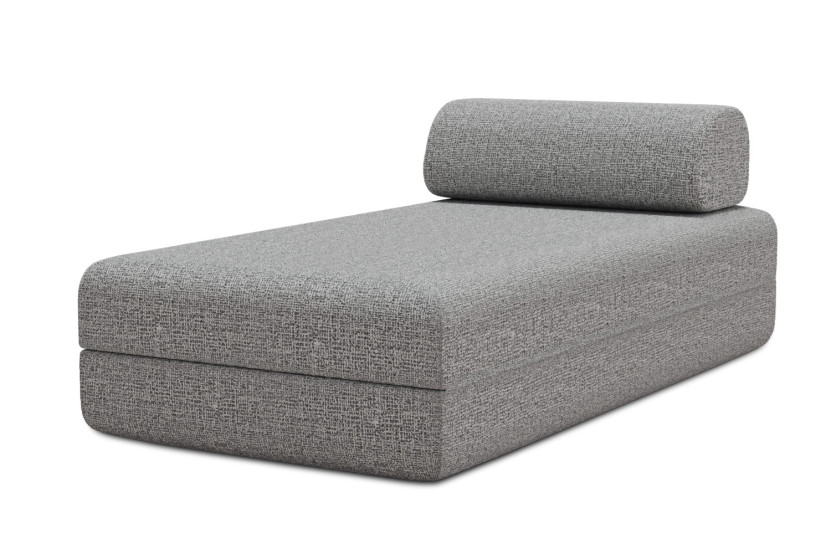 Méridienne convertible et modulable - Tissu tweed Gris