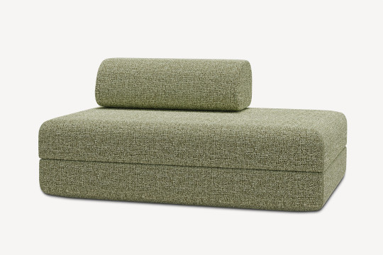 Canapé 2 places convertible et modulable - Tissu tweed Vert
