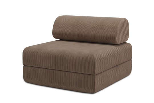 Fauteuil convertible et modulable - Velours côtelé Taupe
