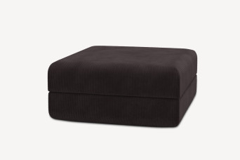 Pouf convertible et modulable - Velours côtelé Marron