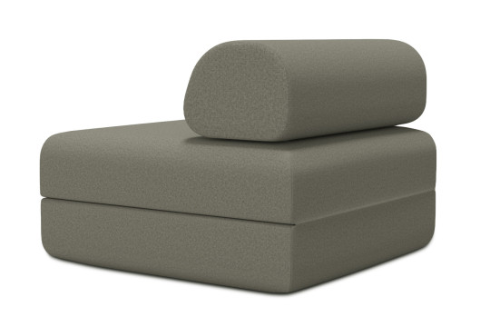Fauteuil convertible et modulable - Tissu lisse Taupe