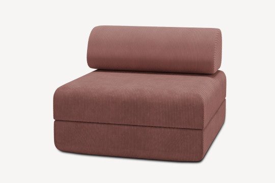 Fauteuil convertible et modulable - Velours côtelé Rose