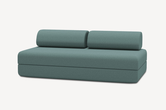 Canapé 3 places convertible et modulable - Tissu lisse Vert
