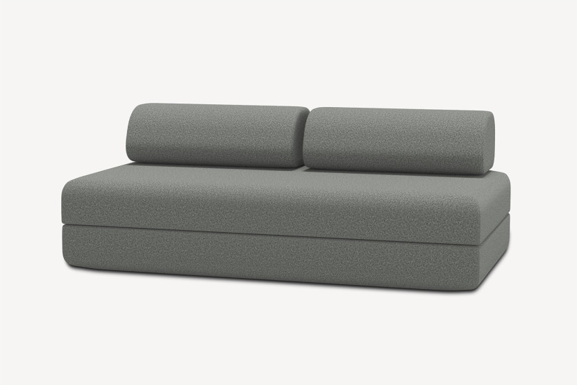 Canapé 3 places convertible et modulable - Tissu lisse Gris
