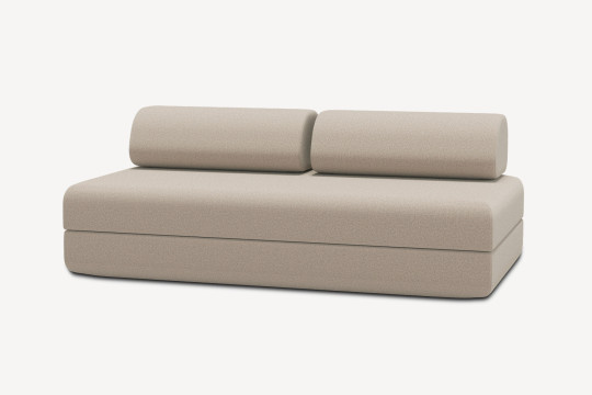 Canapé 3 places convertible et modulable - Tissu lisse Beige