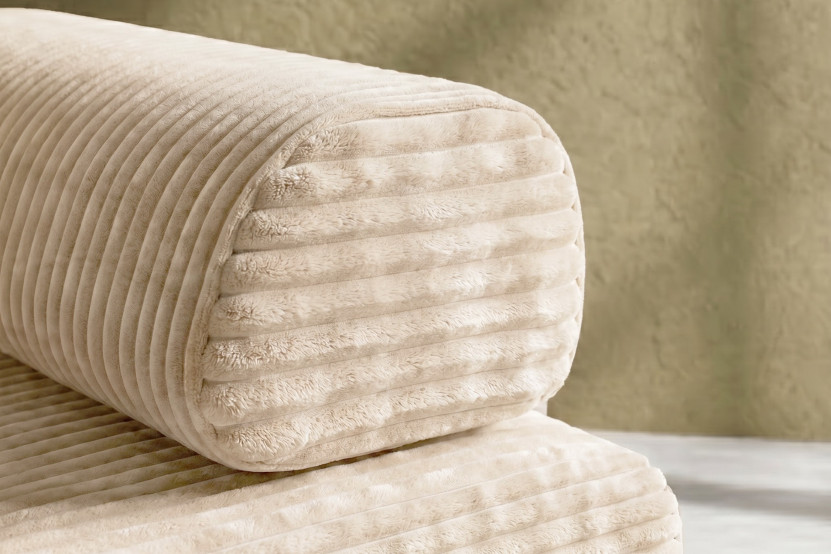 Fauteuil convertible et modulable - Velours côtelé XL Beige