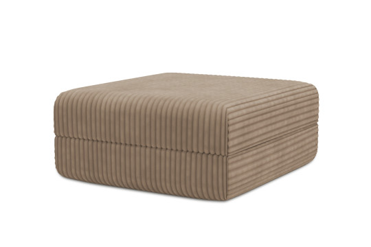 Pouf convertible et modulable - Velours côtelé XL Marron