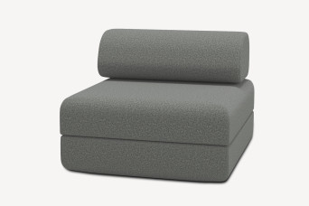 Fauteuil convertible et modulable - Tissu lisse Gris