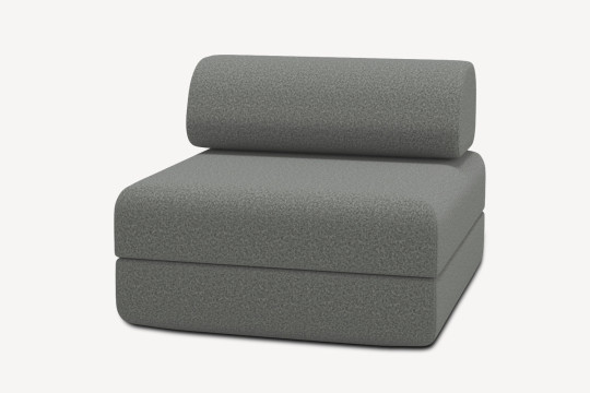 Fauteuil convertible et modulable - Tissu lisse Gris