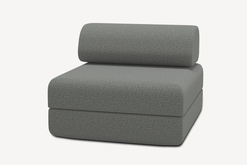 Fauteuil convertible et modulable - Tissu lisse Gris