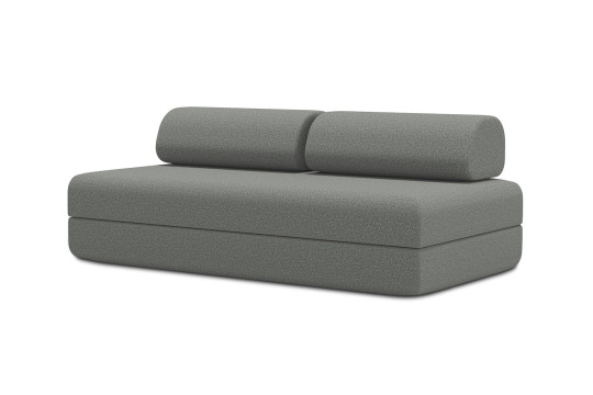 Canapé 3 places convertible et modulable - Tissu lisse Gris
