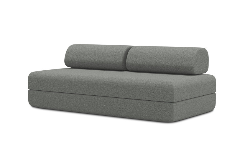 Canapé 3 places convertible et modulable - Tissu lisse Gris