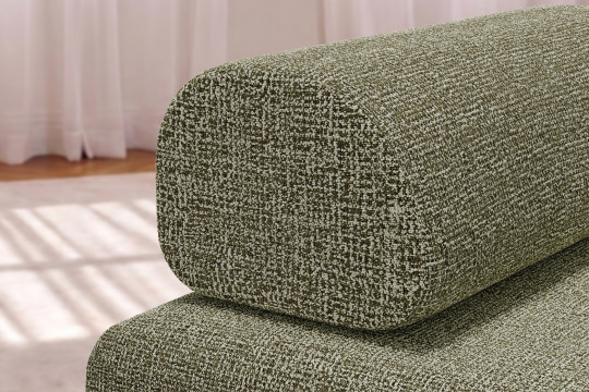 Canapé 2 places convertible et modulable - Tissu tweed Vert
