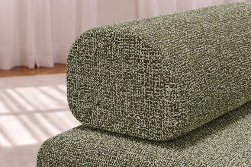 Canapé 2 places convertible et modulable - Tissu tweed Vert