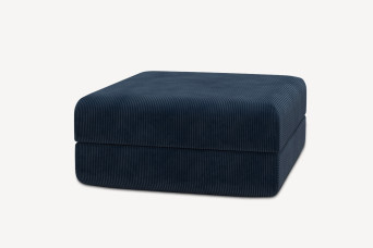 Pouf convertible et modulable - Velours côtelé Bleu
