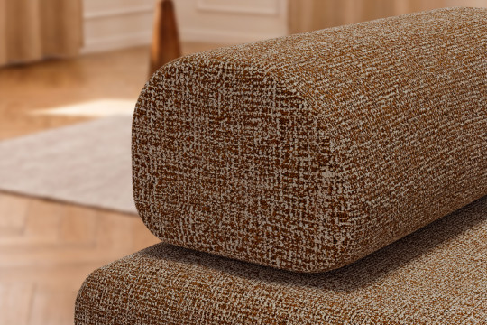 Canapé 3 places convertible et modulable - Tissu tweed Marron