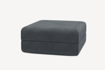 Pouf convertible et modulable - Velours côtelé Gris