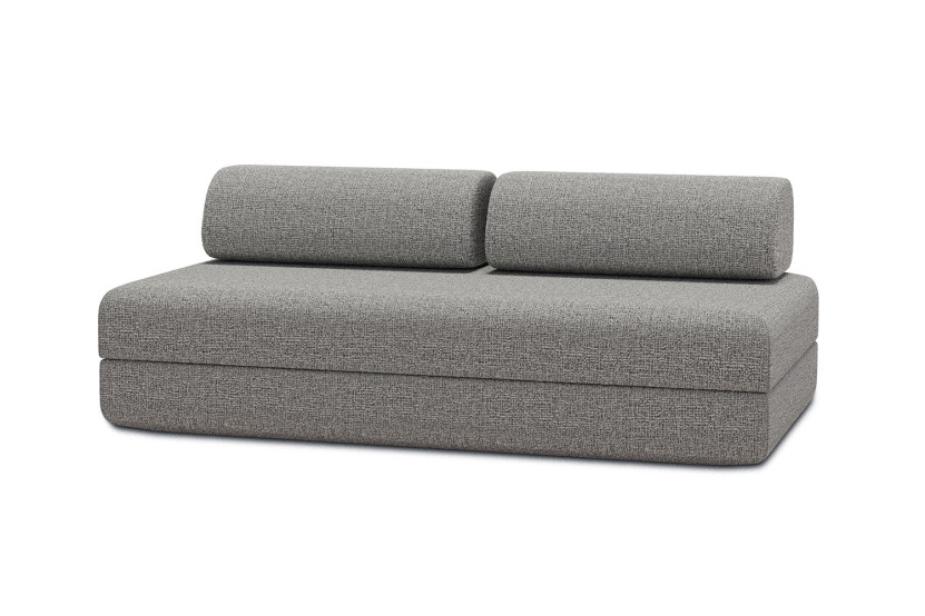 Housse Canapé droit convertible - 3 places - Tissu tweed gris