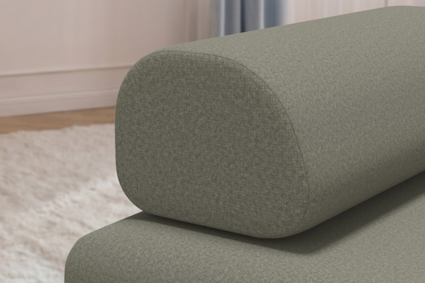 Canapé 3 places convertible et modulable - Tissu lisse Taupe