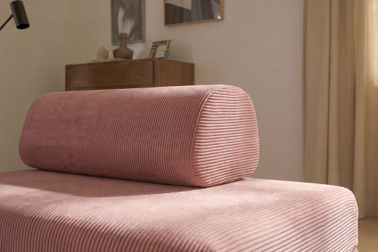 Méridienne convertible et modulable - Velours côtelé Rose
