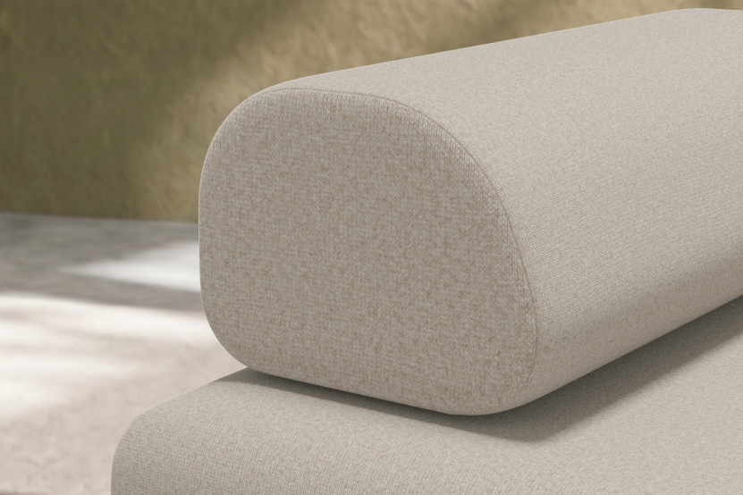 Fauteuil convertible et modulable - Tissu lisse Beige