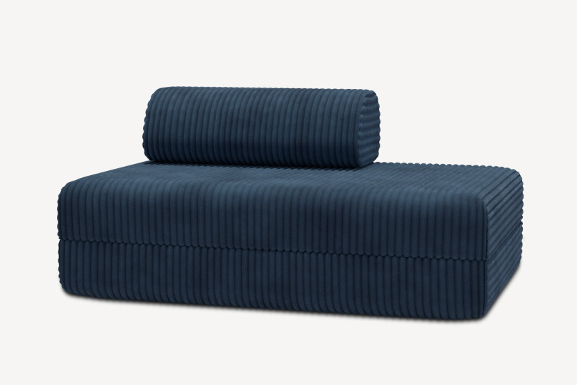 Canapé 2 places convertible et modulable - Velours côtelé XL Bleu