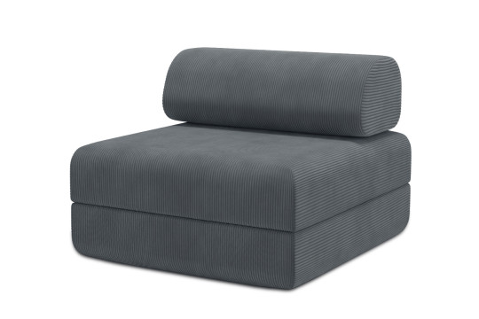 Fauteuil convertible et modulable - Velours côtelé Gris
