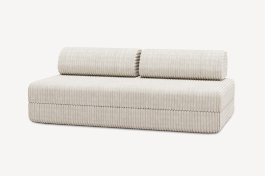 Canapé 3 places convertible et modulable - Velours côtelé XL Blanc