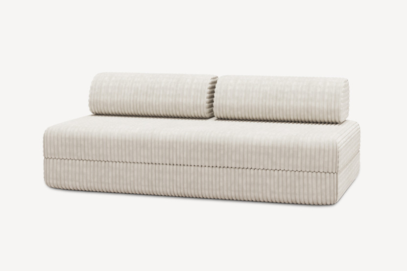 Canapé 3 places convertible et modulable - Velours côtelé XL Blanc