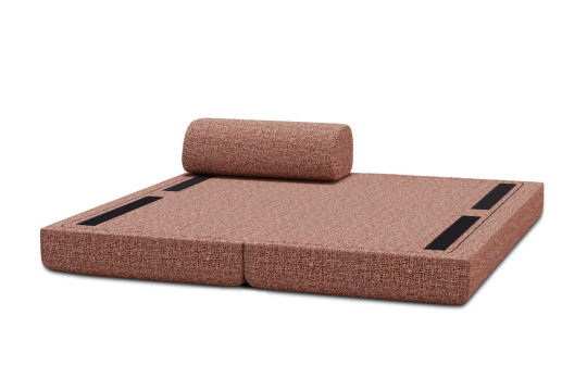 Méridienne convertible et modulable - Tissu tweed Rouge