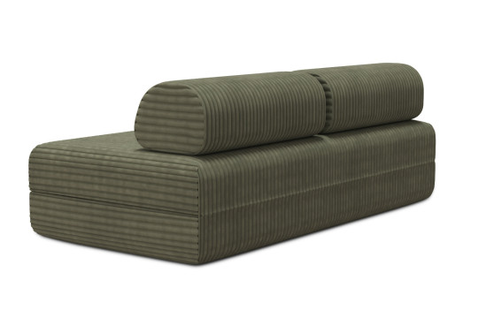Canapé 3 places convertible et modulable - Velours côtelé XL Vert
